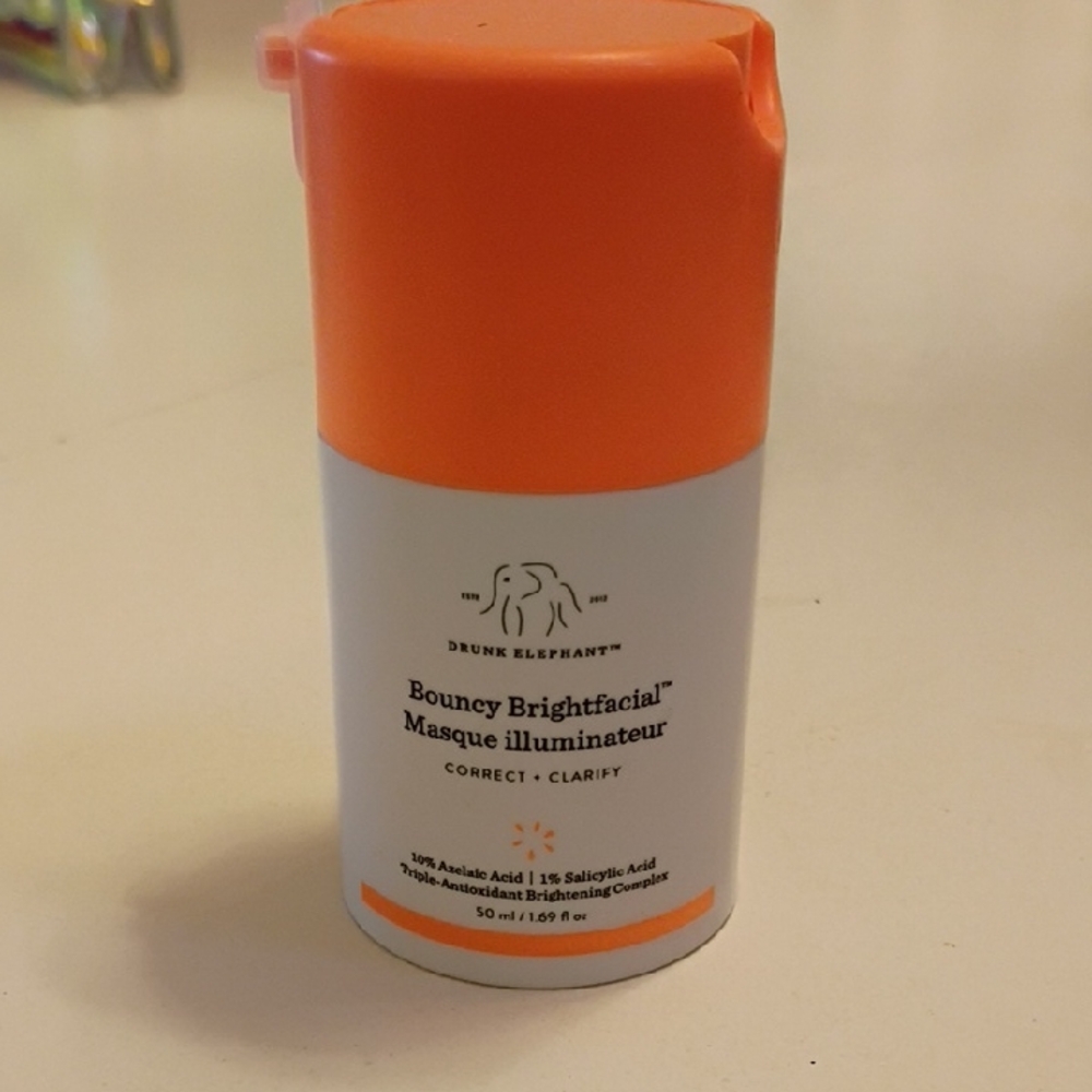 Drunk Elephant Bouncy Brightfacial Mask - Vibrant Orange